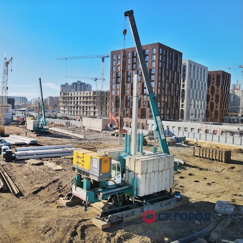 Статическое вдавливание свай